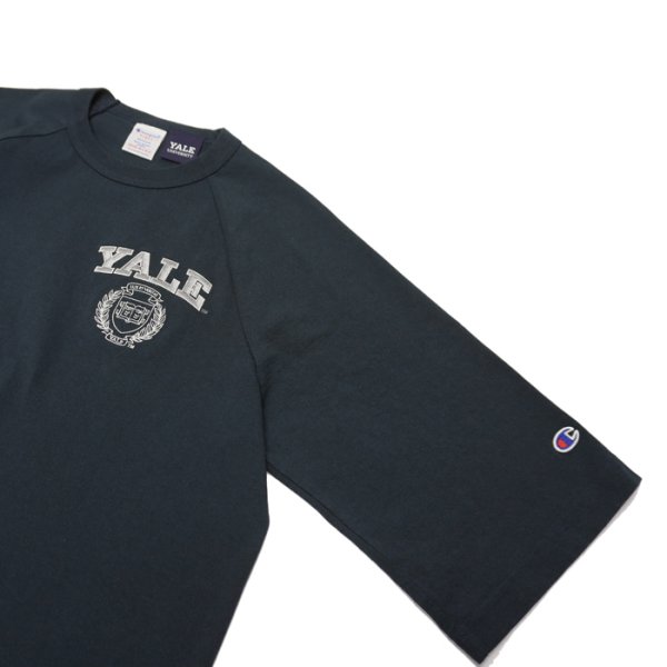 画像5: Champion（チャンピオン）T1011 Raglan Short Sleeve T-Shirt（ティーテンイレブンラグランショートスリーブTシャツ）"YALE" / Navy（ネイビー）※Mサイズのみ (5)