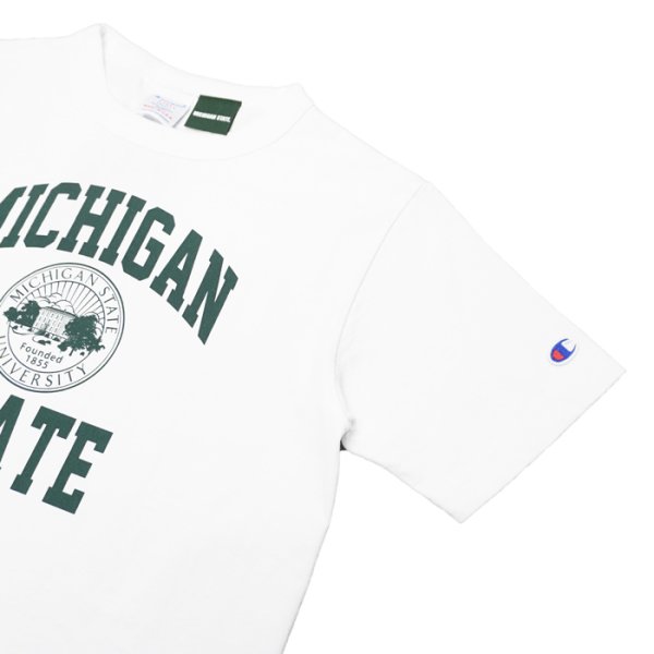 画像5: Champion（チャンピオン）T1011 US Print T-Shirt（ティーテンイレブンUSプリントTシャツ）"MICHIGAN STATE・Made in USA" / White（ホワイト）※Sサイズのみ (5)