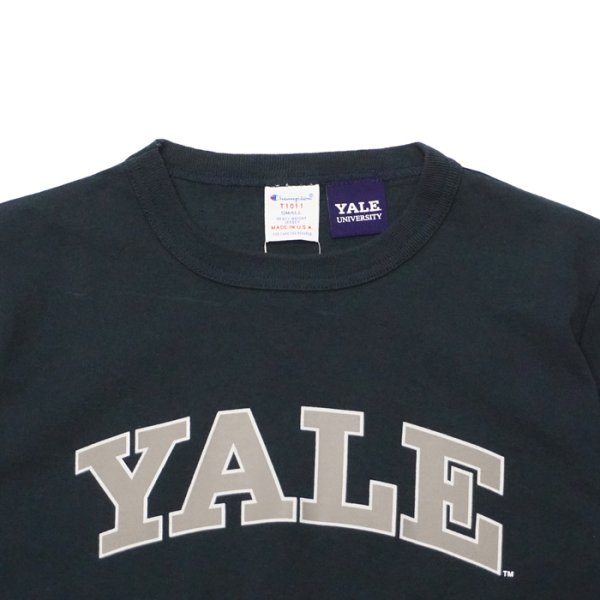 画像6: Champion（チャンピオン）T1011 US Print T-Shirt（ティーテンイレブンUSプリントTシャツ）"YALE・Made in USA" / White×Navy（ホワイト×ネイビー）・Navy×White（ネイビー×ホワイト） (6)
