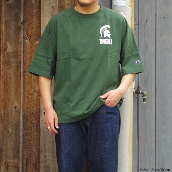 画像8: Champion（チャンピオン）T1011 Raglan Short Sleeve T-Shirt（ティーテンイレブンラグランショートスリーブTシャツ）"YALE" / Navy（ネイビー）※Mサイズのみ (8)