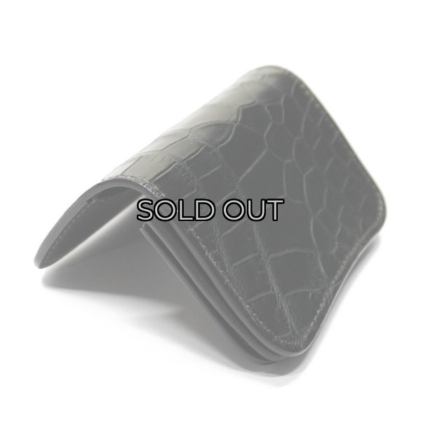 画像6: WILD SWANS（ワイルドスワンズ）GENERAL（ジェネラル）カードケース/ブラック"クロコダイル"×ブラック"イングリッシュブライドル" (6)