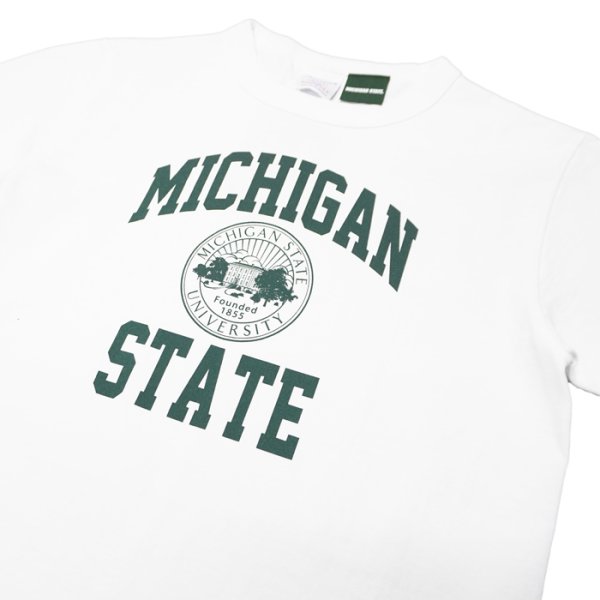 画像4: Champion（チャンピオン）T1011 US Print T-Shirt（ティーテンイレブンUSプリントTシャツ）"MICHIGAN STATE・Made in USA" / White（ホワイト）※Sサイズのみ (4)
