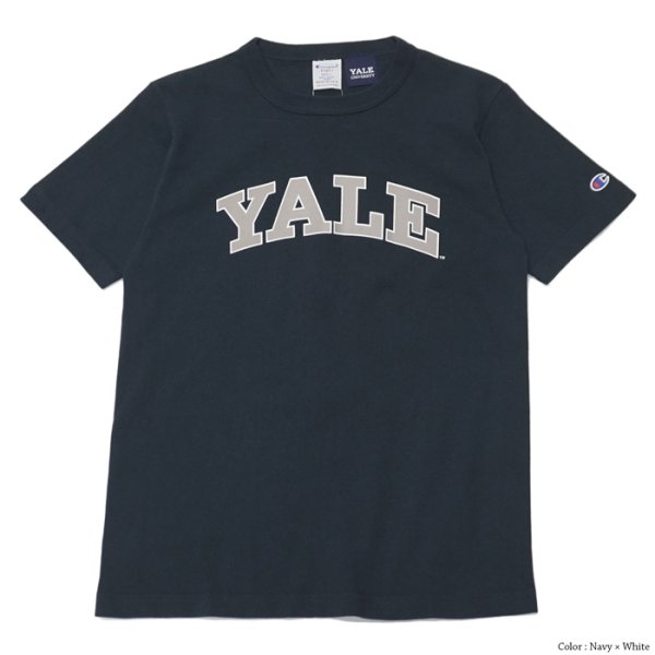 画像4: Champion（チャンピオン）T1011 US Print T-Shirt（ティーテンイレブンUSプリントTシャツ）"YALE・Made in USA" / White×Navy（ホワイト×ネイビー）・Navy×White（ネイビー×ホワイト） (4)