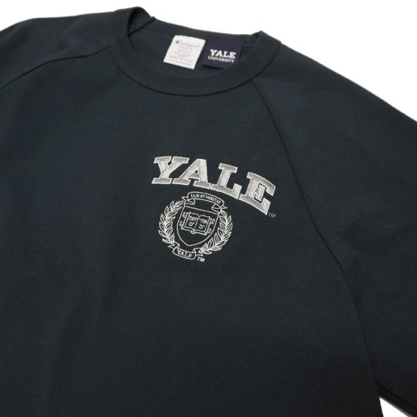 画像4: Champion（チャンピオン）T1011 Raglan Short Sleeve T-Shirt（ティーテンイレブンラグランショートスリーブTシャツ）"YALE" / Navy（ネイビー）※Mサイズのみ (4)