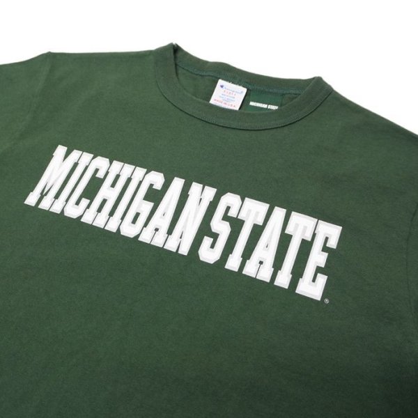 画像7: Champion（チャンピオン）T1011 US Print T-Shirt（ティーテンイレブンUSプリントTシャツ）"MICHIGAN STATE・Made in USA" / White×Green（ホワイト×グリーン）・Moss Green（モスグリーン） (7)