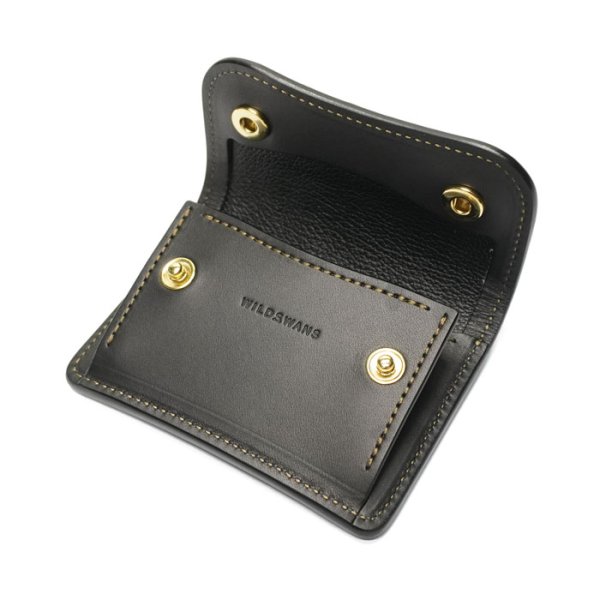 画像6: WILD SWANS(ワイルドスワンズ)TONGUE(タング)マルチコインケース/グリーン"クロコダイル"×ブラック"イングリッシュブライドル" (6)