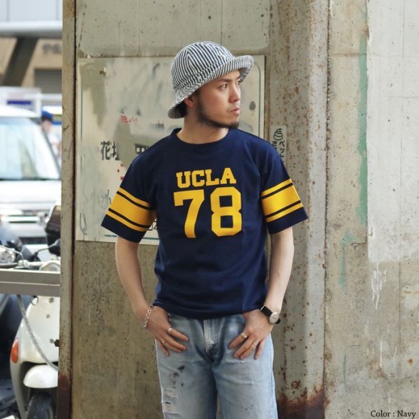 画像8: Champion(チャンピオン)WIN 1/4 Sleeve Football T-Shirt(ウィン1/4スリーブフットボールTシャツ)"UCLA・TRUE TO ARCHIVES" / Navy(ネイビー) (8)