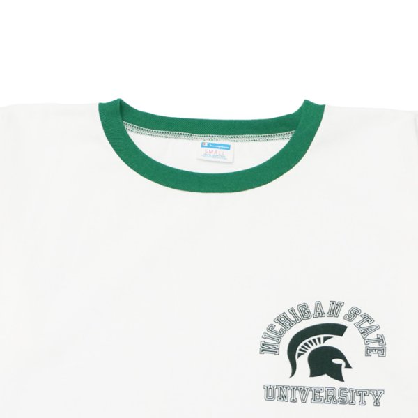 画像3: Champion(チャンピオン)PLEBE Short Sleeve Ringer T-Shirt(プレーブショートスリーブリンガーTシャツ)"MICHIGAN STATE・TRUE TO ARCIVES" / Kelly Green(ケリーグリーン) (3)