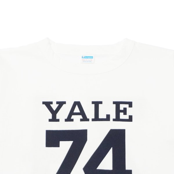 画像3: Champion(チャンピオン)WIN 1/4 Sleeve Football T-Shirt(ウィン 1/4 スリーブフットボールTシャツ)"YALE・TRUE TO ARCHIVES" / White(ホワイト) (3)