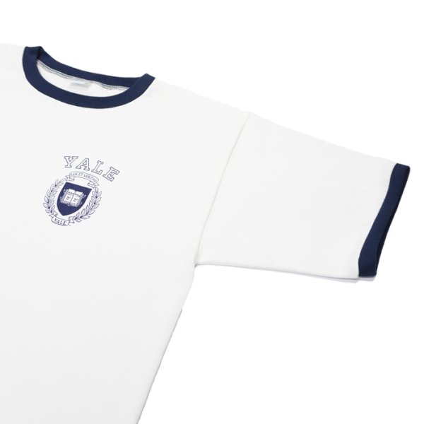 画像4: Champion(チャンピオン)PLEBE Short Sleeve Ringer T-Shirt(プレーブショートスリーブリンガーTシャツ)"YALE・TRUE TO ARCHIVES"/ Navy(ネイビー)※Mサイズのみ (4)