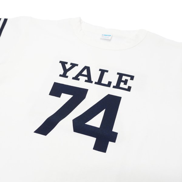 画像4: Champion(チャンピオン)WIN 1/4 Sleeve Football T-Shirt(ウィン 1/4 スリーブフットボールTシャツ)"YALE・TRUE TO ARCHIVES" / White(ホワイト) (4)
