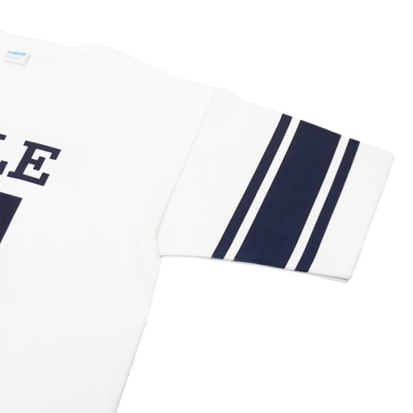 画像5: Champion(チャンピオン)WIN 1/4 Sleeve Football T-Shirt(ウィン 1/4 スリーブフットボールTシャツ)"YALE・TRUE TO ARCHIVES" / White(ホワイト) (5)