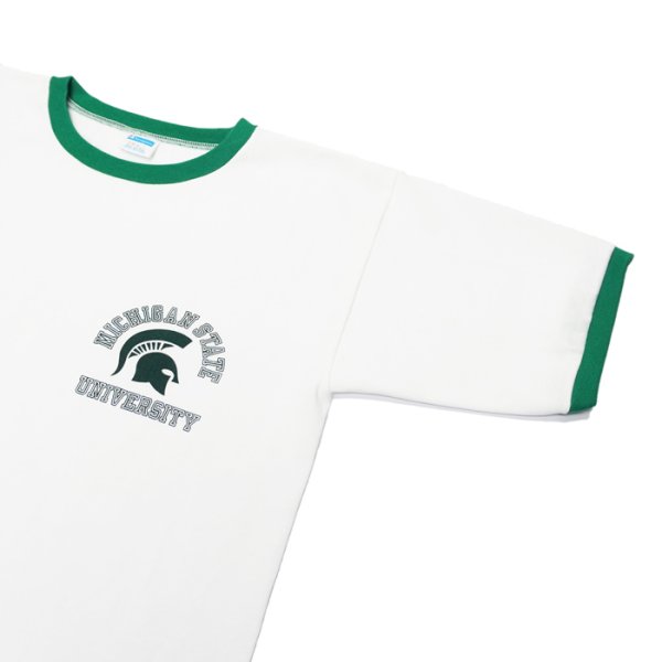 画像4: Champion(チャンピオン)PLEBE Short Sleeve Ringer T-Shirt(プレーブショートスリーブリンガーTシャツ)"MICHIGAN STATE・TRUE TO ARCIVES" / Kelly Green(ケリーグリーン) (4)