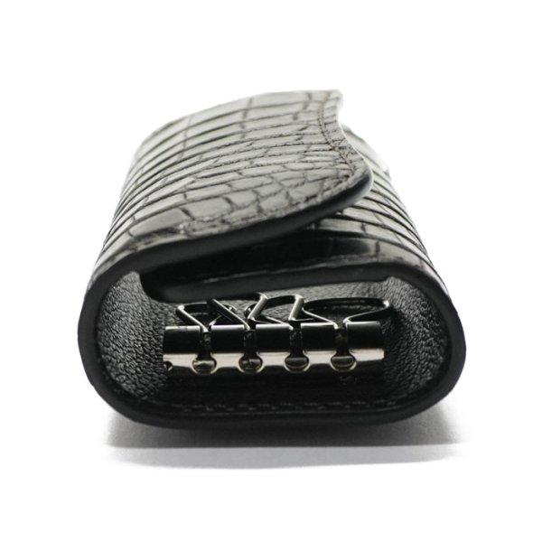 画像3: WILD SWANS(ワイルドスワンズ)CLIPPERIII(クリッパー3)キーケース"クロコダイル"/Black(ブラック) (3)