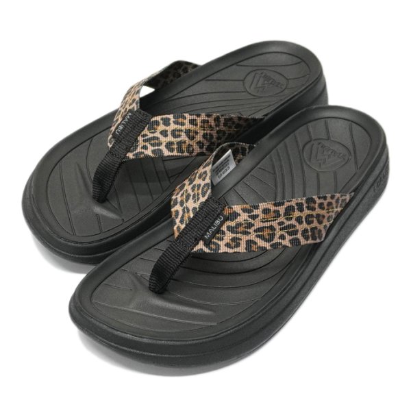 画像2: MALIBU SANDALS(マリブサンダルズ)SURFRIDER(サーフライダー)"POLYESTER" / Leopard×Black(レオパード×ブラック) (2)