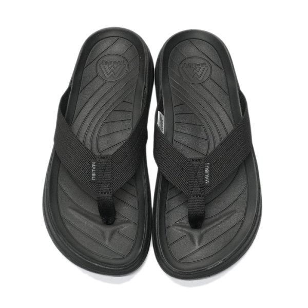 画像4: MALIBU SANDALS(マリブサンダルズ)SURFRIDER(サーフライダー)"POLYESTER" / Black×Black(ブラック×ブラック) (4)