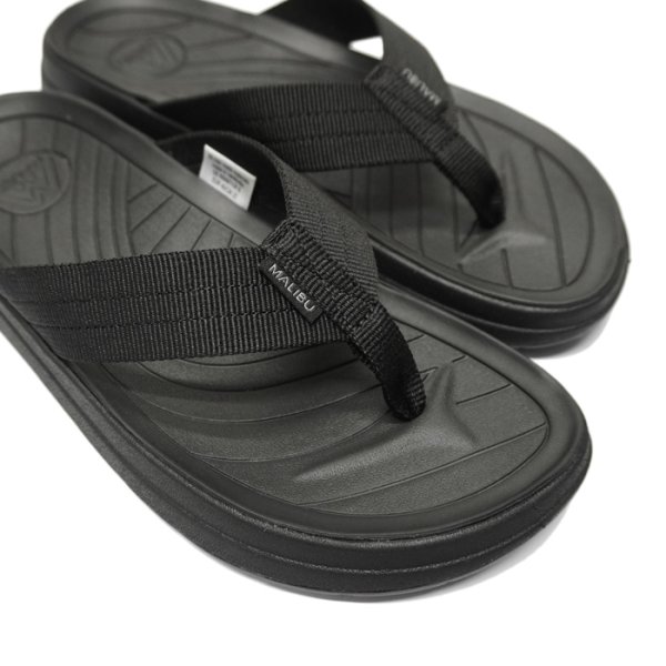 画像6: MALIBU SANDALS(マリブサンダルズ)SURFRIDER(サーフライダー)"POLYESTER" / Black×Black(ブラック×ブラック) (6)