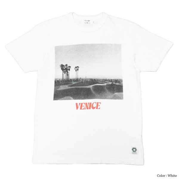 画像1: free rage（フリーレイジ）リサイクルコットンプリントTee"VENICE" / White（ホワイト）※XLサイズのみ (1)