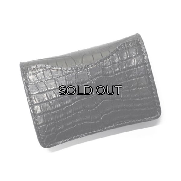 画像8: WILD SWANS（ワイルドスワンズ）TONGUE（タング）マルチコインケース/ブラック"クロコダイル"×ブラック"サドルプルアップ" (8)