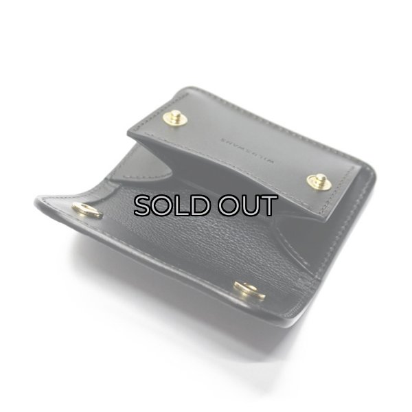 画像7: WILD SWANS（ワイルドスワンズ）TONGUE（タング）マルチコインケース/ブラック"クロコダイル"×ブラック"サドルプルアップ" (7)