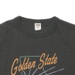 画像6: BARNS OUTFITTERS (バーンズアウトフィッターズ) TSURI-AMI Crew Print T-Shirt (吊り編みクループリントTシャツ)"GOLDEN STATE" / Blue Grey(ブルーグレー)・Black (ブラック) (6)