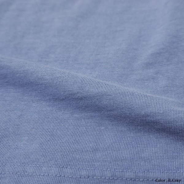 画像3: BARNS OUTFITTERS (バーンズアウトフィッターズ) TSURI-AMI Crew Print T-Shirt (吊り編みクループリントTシャツ)"GOLDEN STATE" / Blue Grey（ブルーグレー） (3)