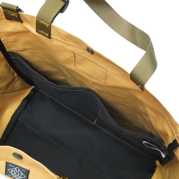 画像9: BAGSINPROGRESS×【PointUp10%11/10迄】Post O'Alls(バッグズインプログレス×ポストオーバーオールズ)Carry-all Beach Bag(キャリーオールビーチバッグ)Sunforger Cloth/Suntan(オレンジ系) (9)