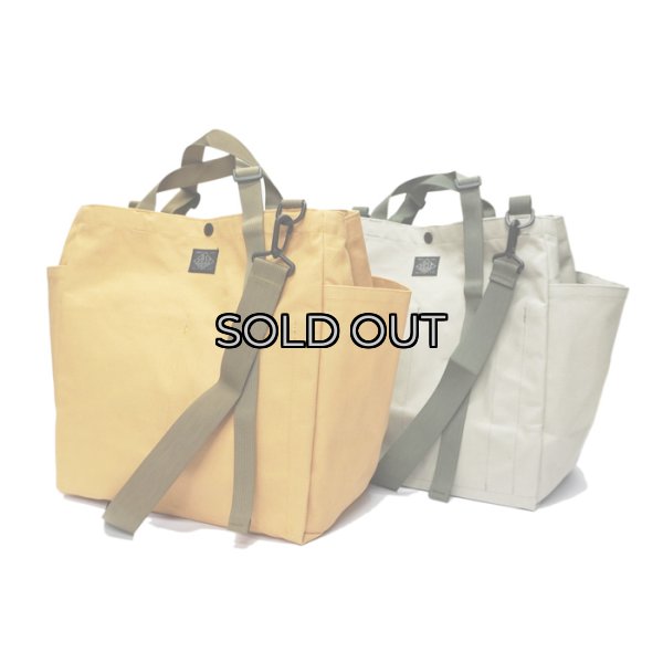 画像11: BAGSINPROGRESS×Post O'Alls（バッグズインプログレス×ポストオーバーオールズ）Carry-all Beach Bag（キャリーオールビーチバッグ）Sunforger Cloth/Suntan（オレンジ系） (11)