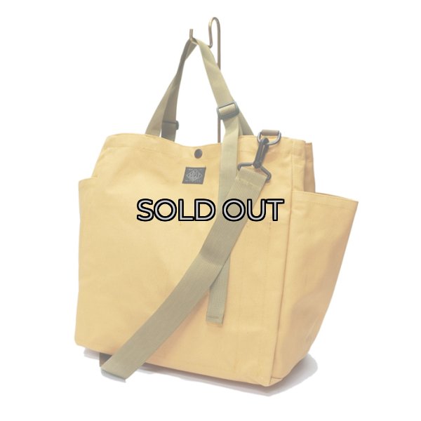 画像2: BAGSINPROGRESS×Post O'Alls（バッグズインプログレス×ポストオーバーオールズ）Carry-all Beach Bag（キャリーオールビーチバッグ）Sunforger Cloth/Suntan（オレンジ系） (2)