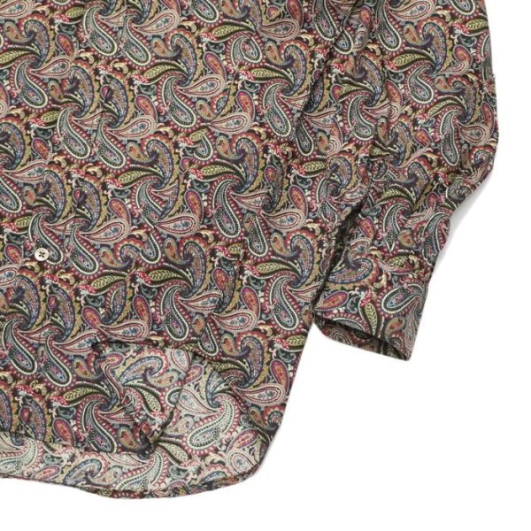 画像5: ＜30%OFF＞ENGINEERED GARMENTS（エンジニアードガーメンツ）Wing Collar Shirt（ウィングカラーシャツ）"Cotton Paisley" / Black×Red（ブラック×レッド）※Mサイズ（JP:L）のみ (5)
