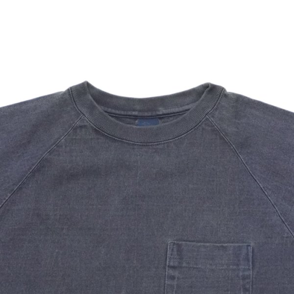 画像3: Good On(グッドオン)Short Sleeve Heavy Raglan Pocket Tee(ショートスリーブヘビーラグランポケットTシャツ)"Pigment Dye" / Navy(ネイビー) (3)