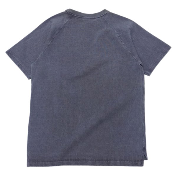 画像2: Good On(グッドオン)Short Sleeve Heavy Raglan Pocket Tee(ショートスリーブヘビーラグランポケットTシャツ)"Pigment Dye" / Navy(ネイビー) (2)