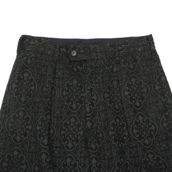 画像3: 【PointUp10%11/10迄】ENGINEERED GARMENTS(エンジニアードガーメンツ)Carlyle Pant(カーライルパンツ)"Crest Flocked Jacquard" / Black(ブラック) (3)