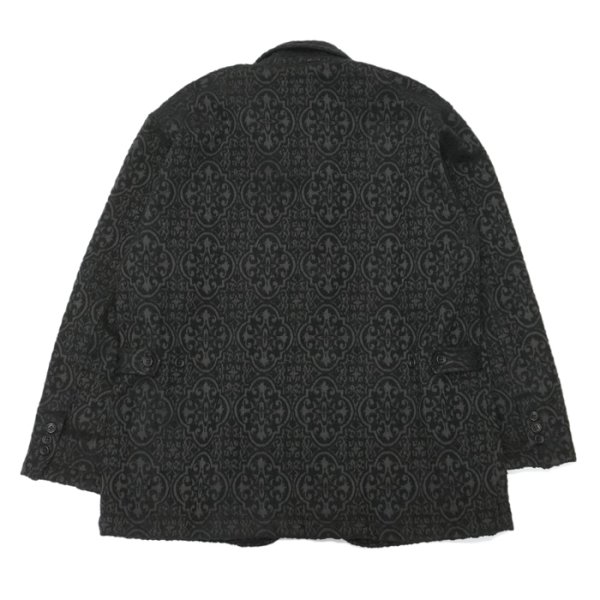 画像2: 【PointUp10%11/10迄】ENGINEERED GARMENTS（エンジニアードガーメンツ）Loiter Jacket（ロイタージャケット）"Crest Flocked Jacquard" / Black（ブラック） (2)