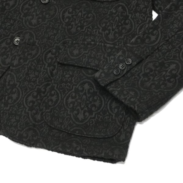 画像6: 【PointUp10%11/10迄】ENGINEERED GARMENTS（エンジニアードガーメンツ）Loiter Jacket（ロイタージャケット）"Crest Flocked Jacquard" / Black（ブラック） (6)