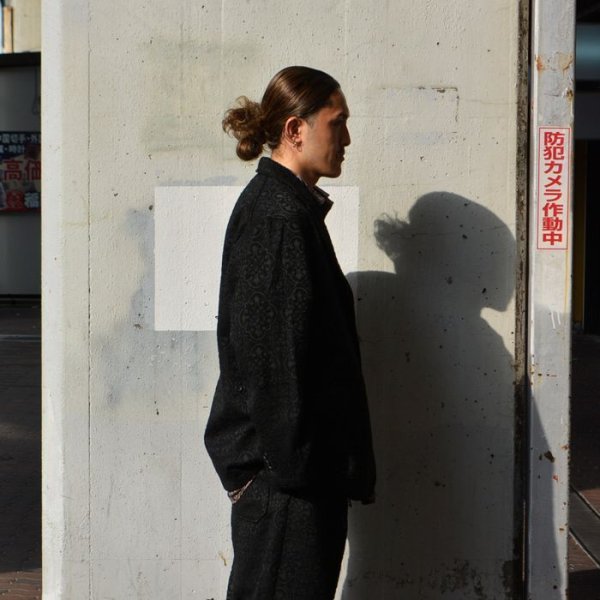 画像10: 【PointUp10%11/10迄】ENGINEERED GARMENTS（エンジニアードガーメンツ）Loiter Jacket（ロイタージャケット）"Crest Flocked Jacquard" / Black（ブラック） (10)