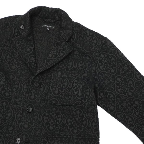 画像5: 【PointUp10%11/10迄】ENGINEERED GARMENTS（エンジニアードガーメンツ）Loiter Jacket（ロイタージャケット）"Crest Flocked Jacquard" / Black（ブラック） (5)