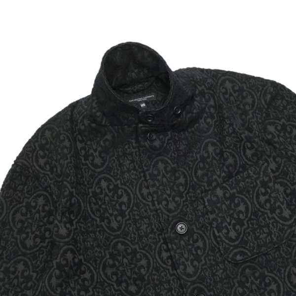 画像4: 【PointUp10%11/10迄】ENGINEERED GARMENTS（エンジニアードガーメンツ）Loiter Jacket（ロイタージャケット）"Crest Flocked Jacquard" / Black（ブラック） (4)