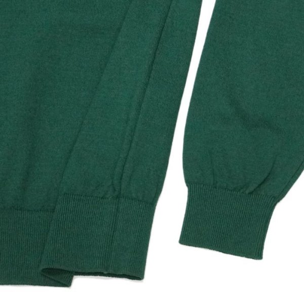 画像5: Yonetomi NEW BASIC(ヨネトミニューベーシック)LIGHT WAVE COTTON KNIT POLO L/S(ライトウェーブコットンニットポロシャツ・ロングスリーブ)/Green(グリーン) (5)