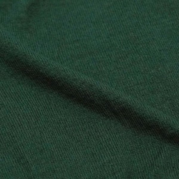 画像6: Yonetomi NEW BASIC(ヨネトミニューベーシック)LIGHT WAVE COTTON KNIT POLO L/S(ライトウェーブコットンニットポロシャツ・ロングスリーブ)/Green(グリーン) (6)