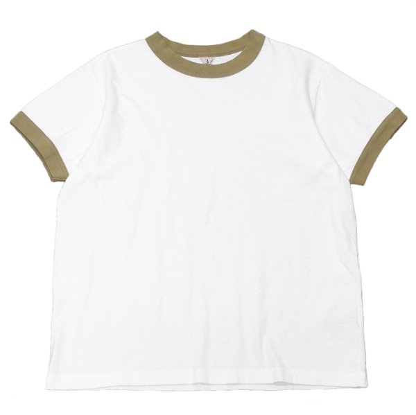 画像1: FilMelange（フィルメランジェ）VOLKER（ヴォルカー）"ヴィンテージ天竺" / White×Khaki Brown（ホワイト×カーキブラウン） (1)