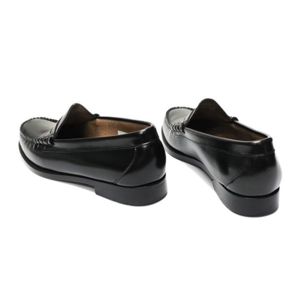 画像5: G.H.BASS(ジーエイチバス)LARSON Moc Penny Loafer(ラーソン:モックペニーローファー)"Leather Sole" / Black(ブラック) (5)