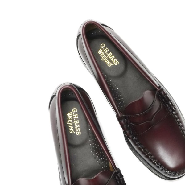 画像7: G.H.BASS(ジーエイチバス)LARSON Moc Penny Loafer(ラーソン:モックペニーローファー)"Leather Sole" / Wine(ワイン) (7)