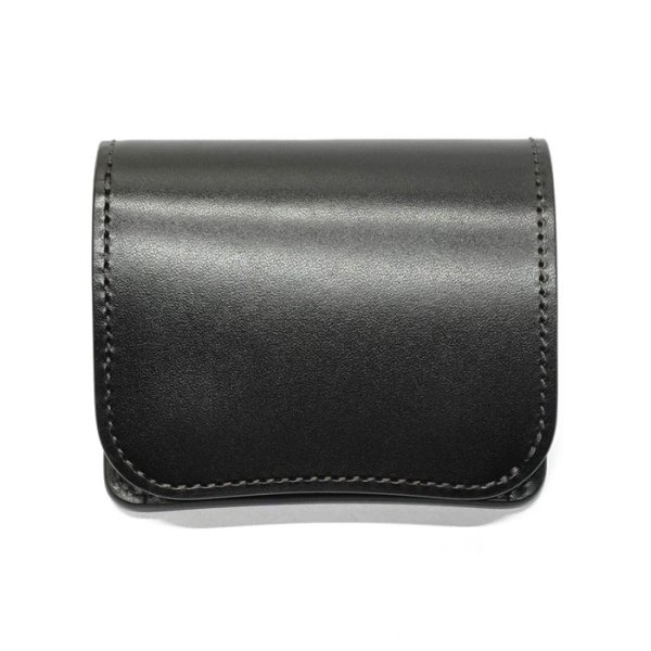画像1: WILD SWANS（ワイルドスワンズ）PALM-V2（パームV2）コンパクトウォレット"サドルプルアップ"/Black（ブラック） (1)