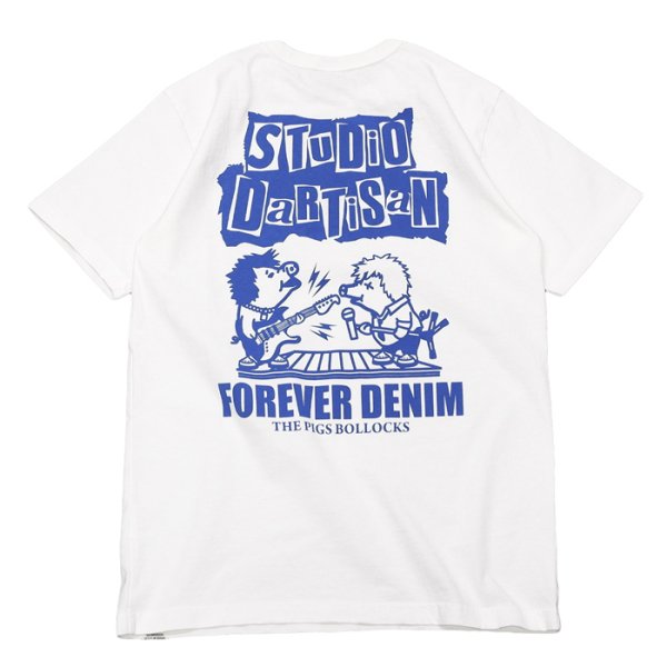画像2: STUDIO D'ARTISAN（ステュディオ・ダ・ルチザン）USAコットンプリントＴシャツ / Navy（ネイビー）※Sサイズのみ (2)