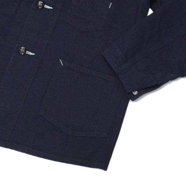 画像6: 【PointUp10%11/10迄】Post O'Alls(ポストオーバーオールズ)No.1 Jacket(No,1ジャケット) "Flat Twill" / Indigo(インディゴ) (6)