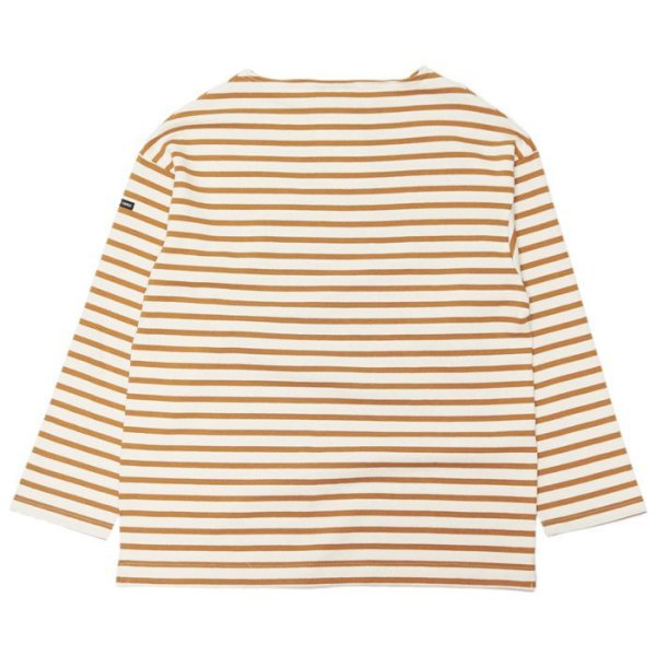 画像2: SAINT JAMES（セントジェームス）OUESSANT LOOSE（ウエッソン・ルーズ）"BORDER" / ECRU×SIENNE（エクリュ×オーク） (2)