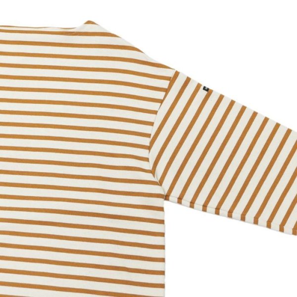 画像4: SAINT JAMES（セントジェームス）OUESSANT LOOSE（ウエッソン・ルーズ）"BORDER" / ECRU×SIENNE（エクリュ×オーク） (4)