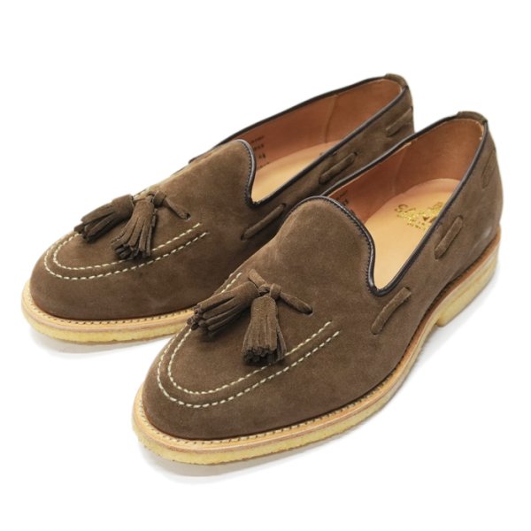 画像1: ＜40%OFF＞SANDERS（サンダース）Tassel Loafer（タッセルローファー）"Suede Leather" / Snuff Suede（ブラウンスエード） (1)