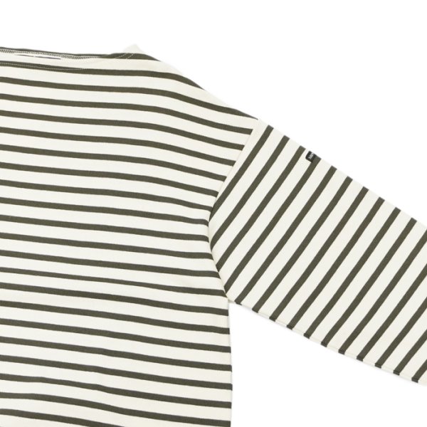 画像4: SAINT JAMES(セントジェームス)OUESSANT LOOSE(ウエッソン・ルーズ)"BORDER" / ECRU×TAUPE(エクリュ×トープ) (4)